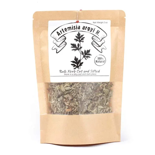 Vista 3 de EidolonGreen [Hierba medicinal de China] Artemisia Artemisia Artemisia seca (ai ye/ aihao/ Ajenjo oriental) Hierbas secas 100% naturales a granel