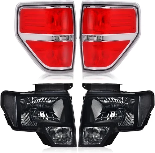 Vista 24 de PIT66 Conjunto de faros y luces traseras para Ford F150 2009-2014