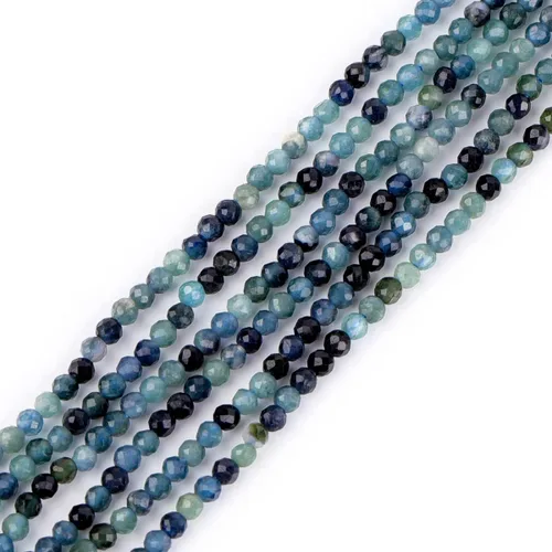 Vista 70 de GEM-Inside Cuentas espaciadoras redondas facetadas de gemas de lapislázuli azul natural semipreciosas de 2mm para hacer joyas 15