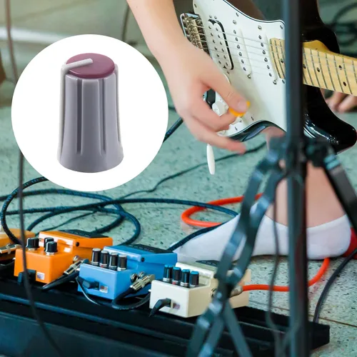Vista 6 de 9 piezas de 6 mm tipo D perilla de potenciómetro, perilla giratoria de volumen y tono de guitarra de plástico, perilla de control de graves