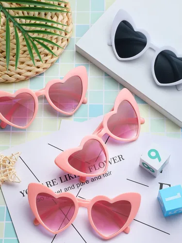 Vista 4 de Frienda 9 pares de lentes de sol en forma de corazón para mujer para despedida de soltera regalos de despedida de soltera
