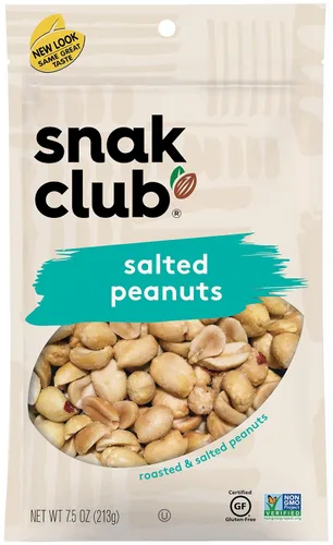 Vista 4 de Snak Club Cacahuetes crujientes, 7.5 onzas (paquete de 6)