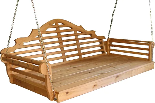 Vista 3 de Amish Made - Cama columpio de cedro teñido de cedro Marlboro de 55 pulgadas de ancho Mancha de cedro
