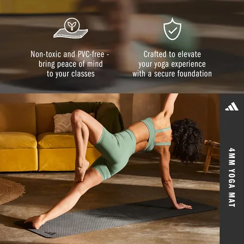 Vista 4 de adidas Yoga Mat - Eco Friendly - Non Slip, Durable Textured Surface