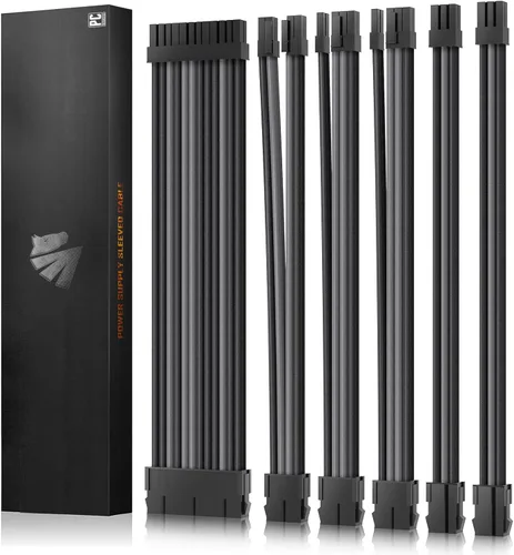 Vista 14 de ASIAHORSE Cables de alimentación de extensión de cable PSU 16AWG, cable de extensión de manga modificada para requisitos particulares de la fuente
