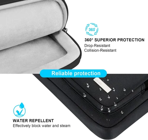 Vista 4 de Lacdo Funda protectora 360º para laptop con correa para el hombro