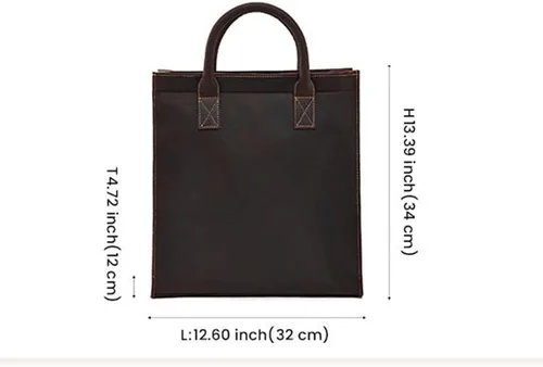 Vista 6 de Ztimi Retro Handbag Business Commuter Men's Shoulder Bag Messenger Bag Men's Bag Backpack