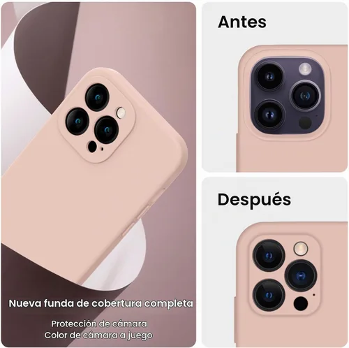Vista 3 de FireNova Funda diseñada para iPhone 14 Pro, 6.1 pulgadas, arena rosada