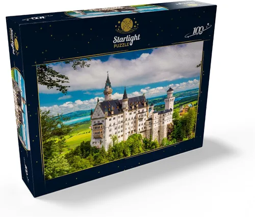 Vista 2 de MyPuzzle Neuschwanstein Castle On A Summer Day in Germany - Rompecabezas prémium de 100 piezas para adultos