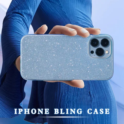 Vista 4 de MATEPROX Funda compatible con iPhone 13 Pro Max de 6.7 pulgadas 2021 (azul)