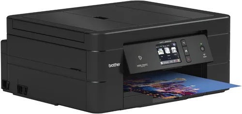 Vista 2 de Brother Impresora inalámbrica de inyección de tinta todo en uno, MFC-J895DW, color multifunción, impresión dúplex, NFC One Touch para conectar