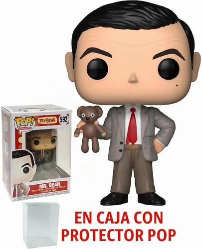 Vista 7 de Funko Pop! Movies: Mr. Bean - Figura de vinilo de Mr. Bean (incluye funda protectora compatible con Pop Box)