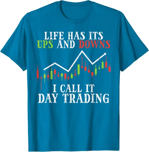Vista 55 de Life Ups And Downs Day Trading Crypto Stock Market Trader T-Shirt, Negro