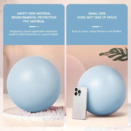 Vista 7 de Pelota de ejercicio suave de 9 pulgadas para pilates, yoga, entrenamiento básico