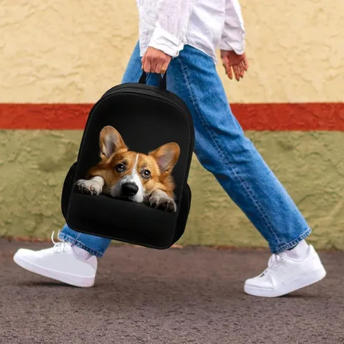 Vista 77 de HUGS IDEA Los animales frescos 3D niños escuela libro bolsa niños impresión mochilas, Baloncesto, Moderno