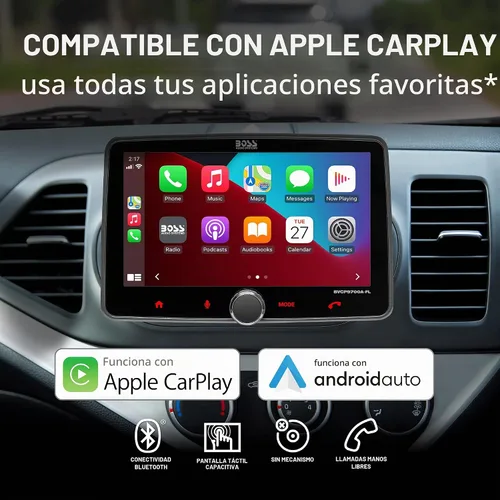 Vista 2 de BOSS Audio Systems BVCP9700A-FL CarPlay Android Stereo, pantalla táctil de 7 pulgadas