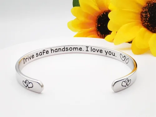 Vista 376 de Pulseras inspiradoras para mujer, joyería de acero inoxidable, con refranes, pulsera motivacional con mensaje oculto, pulseras grabadas para mejor