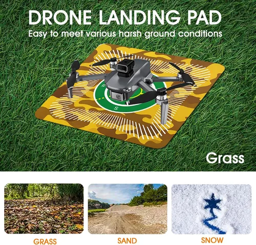 Vista 2 de Almohadilla de aterrizaje universal para drones, ecológica y plegable, portátil, para DJI, piedra sagrada, accesorios de drones Potensic