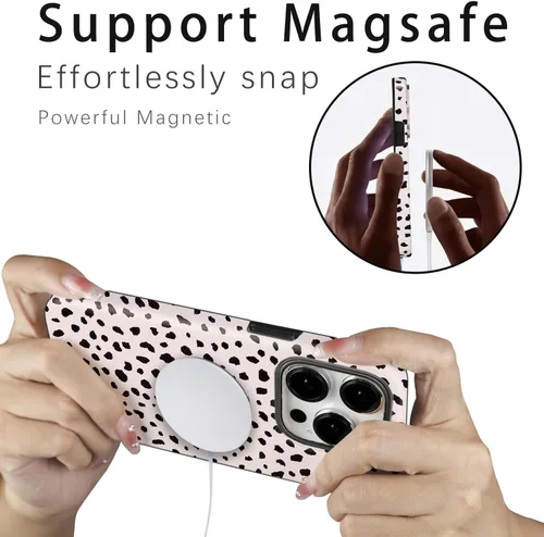 Vista 4 de uCOLOR Funda compatible con iPhone 15 Pro [probada en caídas de 8 pies] compatible con MagSafe - Funda protectora de lujo de diseñador de la serie