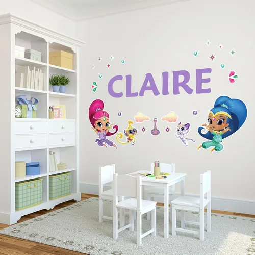 Vista 6 de Oliver's Labels Calcomanía de Pared Personalizada Premium de Tamaño Real para Decoración de Habitación de Niños - Despegar y Pegar, Extraíble