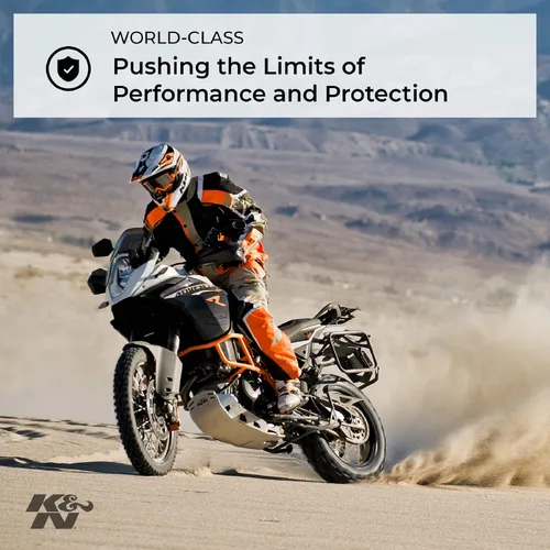 Vista 3 de K&N Filtro de aire del motor: Alto rendimiento, Premium, Filtro de aire Powersport: Se adapta a modelos de vehículos KAWASAKI seleccionados