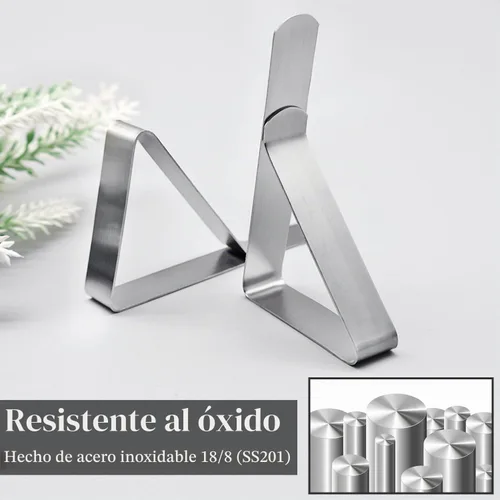 Vista 4 de Paquete de 12 clips para mantel, clips para mantel de picnic, abrazaderas de acero inoxidable, clips de mesa para restaurante, picnic, carpas 12