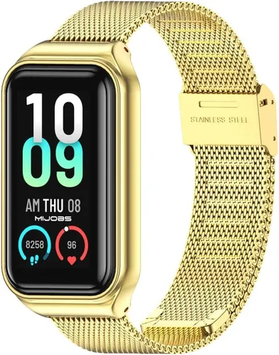 Vista 12 de Correa de repuesto de metal para Amazfit Band 7, compatible con Amazfit 7 Fitness Tracker