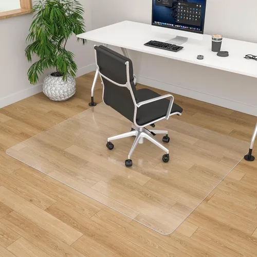 Vista 8 de 100pointONE Tapete para silla de oficina para suelos de madera dura, tapete para silla de computadora de fácil deslizamiento, protector de suelo
