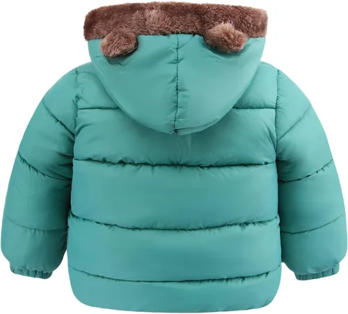 Vista 2 de Abrigo de invierno para bebés y niñas, chaqueta de vellón para niños pequeños