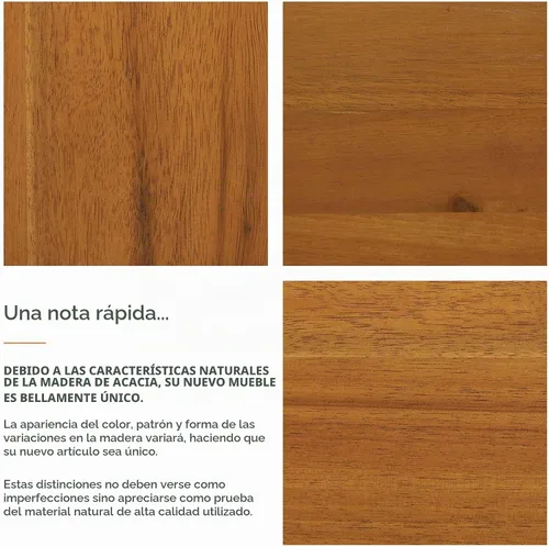 Vista 9 de Modway Tahoe - Mesa de centro rectangular de madera de acacia para exteriores en color natural, ideal como mesa de centro de jardín o mesa de porche
