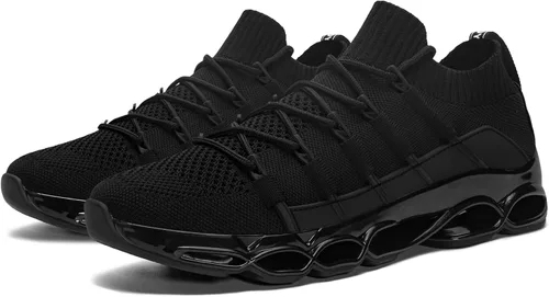 Vista 6 de DYKHMATE Zapatos de punta de acero para hombres y mujeres, zapatillas de seguridad ligeras, tenis con punta de acero, zapatos de trabajo