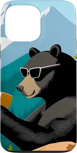 Vista 23 de iPhone 16 Bear Enjoying A Coffee Case