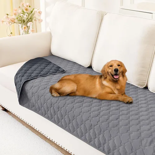 Vista 42 de Smiry Funda impermeable para cama de perro, manta reversible para mascotas para sofá Manta suave lavable para perro, funda a prueba de fugas