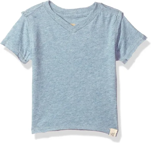 Vista 10 de Burt's Bees Baby Camisetas para Bebés Niños, Camisetas de Manga Corta y Larga con Cuello en V y Cuello Redondo para Bebés y Niños Pequeños, 100% Nube