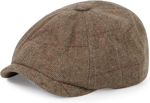 Vista 8 de Gorro de periódico de 3 piezas para hombres y mujeres, elástico de 8 paneles