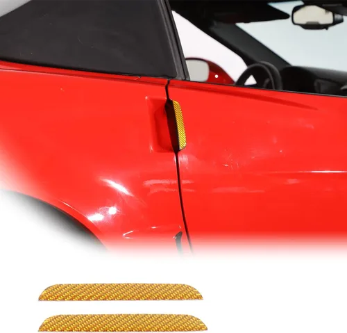 Vista 8 de Adhesivo de fibra de carbono suave para manija de puerta de automóvil compatible con Chevrolet Corvette C6 2005-2013 adhesivo para manija exterior