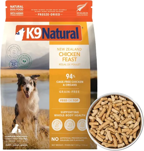 Vista 20 de K9 Natural Carne Liofilizada para Perros, Comida Completa Natural de Alta Carne o Aditivo para Comida para Perros, Carne Alimentada con Pasto