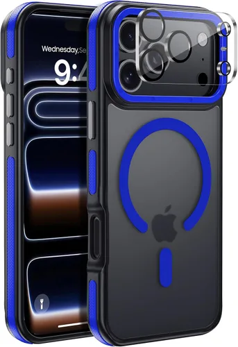 Vista 136 de Funda magnética para iPhone Air con protector de lente de cámara, protección grado militar de 10 pies, compatible con funda MagSafe Slim para iPhone