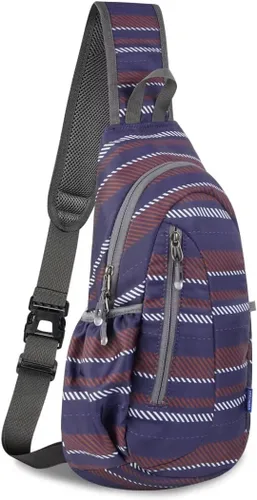 Vista 9 de TITECOUGO Bolso bandolera pequeño, mochila cruzada ligera para hombres y mujeres, bolsa de hombro para deportes y exteriores