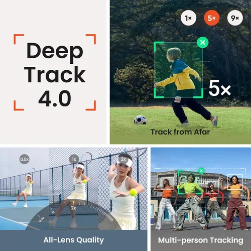 Vista 5 de Insta360 Flow 2 Pro White - Cardán para teléfono con IA primero en la industria con Apple DockKit, seguimiento pionero de 360º Pan Tracking