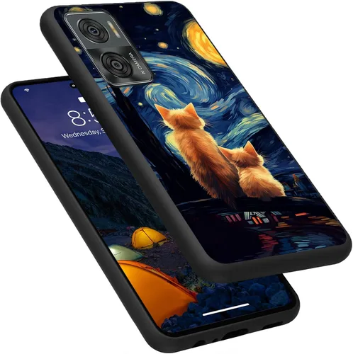 Vista 112 de Funda para Motorola Moto G Play 4G 2024, delgada y ligera, de silicona de TPU suave, color negro, ultrafina, para Motorola Moto G Play 4G 2024, Art