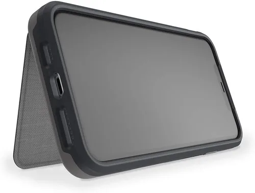Vista 5 de LifeProof FLIP SERIES - Funda tipo cartera para iPhone 11 Pro Max, CEMENT SURFER (clima húmedo/gris pizarra/capri)