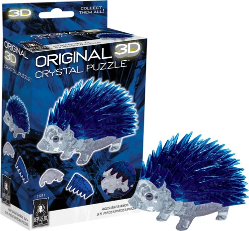 Vista 8 de Rompecabezas 3D de cristal erizo marrón, 55 piezas, a partir de 12 años