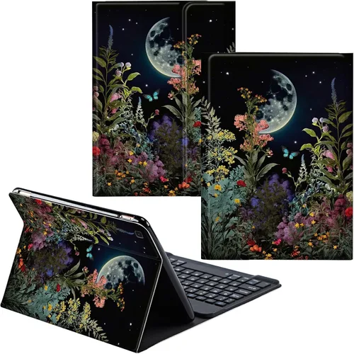 Vista 42 de Funda para Samsung Galaxy Tab S6 Lite 2022/2020 Teclado inalámbrico desmontable y cubierta de soporte de piel sintética Funda protectora