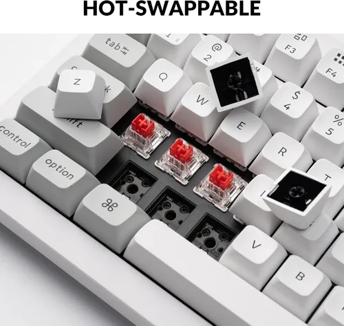 Vista 2 de Keychron Q1 Pro Teclado mecánico inalámbrico personalizado, QMKVIA programable de aluminio completo 75% diseño BluetoothRGB con cable