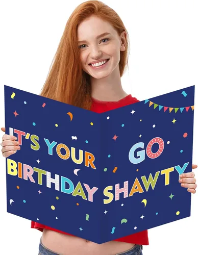 Vista 11 de Idealmuzik Tarjeta Jumbo de Feliz 10º Aniversario – Tarjeta de Felicitación de Congratulaciones Grande Plegada de 14x22 Pulgadas con Sobre, Tarjeta