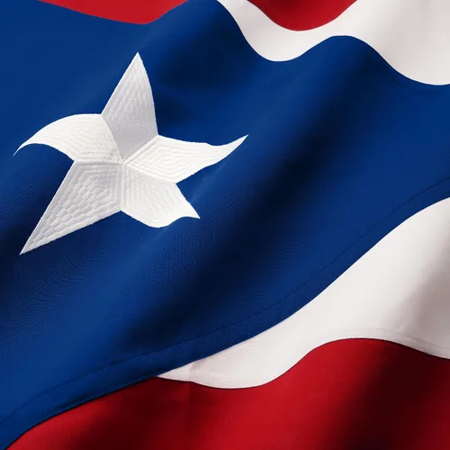 Vista 6 de G128 Bandera de Puerto Rico 2.5 x 4 pies Serie ToughWeave bordado poliéster 300D Diseño bordado, interior/exterior, ojales de latón