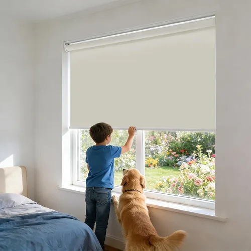 Vista 7 de MYshade Persianas Enrollables Opacas sin Cordón, Oscurecimiento de Habitación con Parada Libre, Persianas Enrollables para Ventanas, Persiana