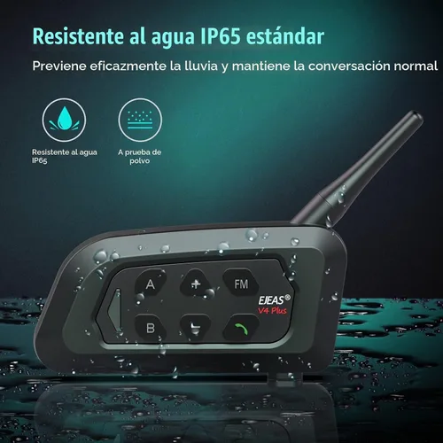 Vista 5 de EJEAS V4C Plus - Intercomunicador de árbitro profesional, sistema de comunicación de árbitro Bluetooth 5.1 con función de radio FM para deportes