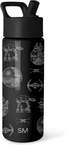 Vista 60 de Simple Modern DC Comics Batman - Botella de agua para niños con tapa con pajilla, vaso aislado de acero inoxidable de 14 onzas para niños, vaso a
